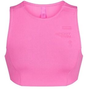 SKIMS Bright Pink Crop Top